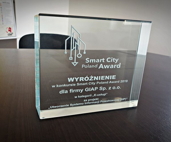 GIAP z tytułem SMART CITY POLAND AWARD 2019
